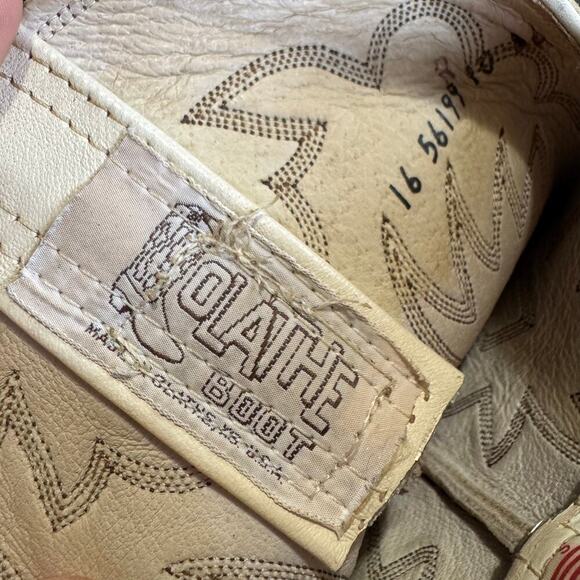 OLATHE BOOT CO. Two Tone Python Snakeskin Western Boot Sz 10B Cowboy Rodeo USA - Picture 11 of 13